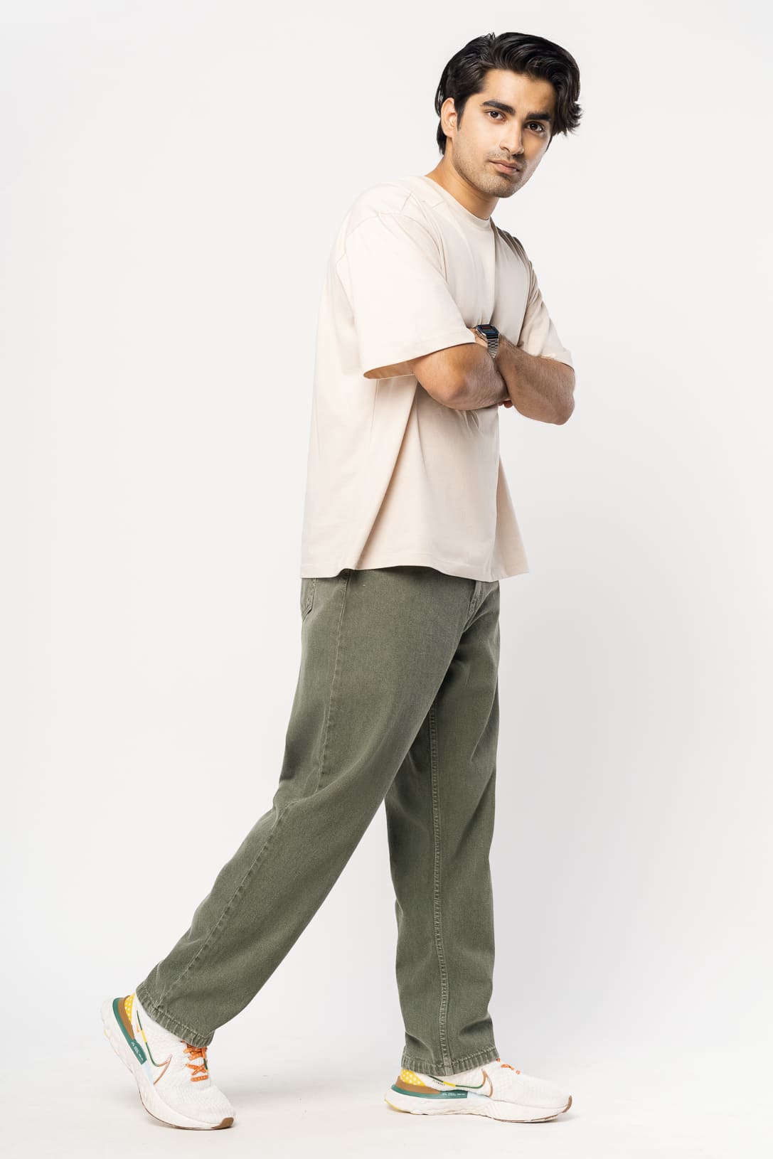 Men’s Olive Carrot Jeans