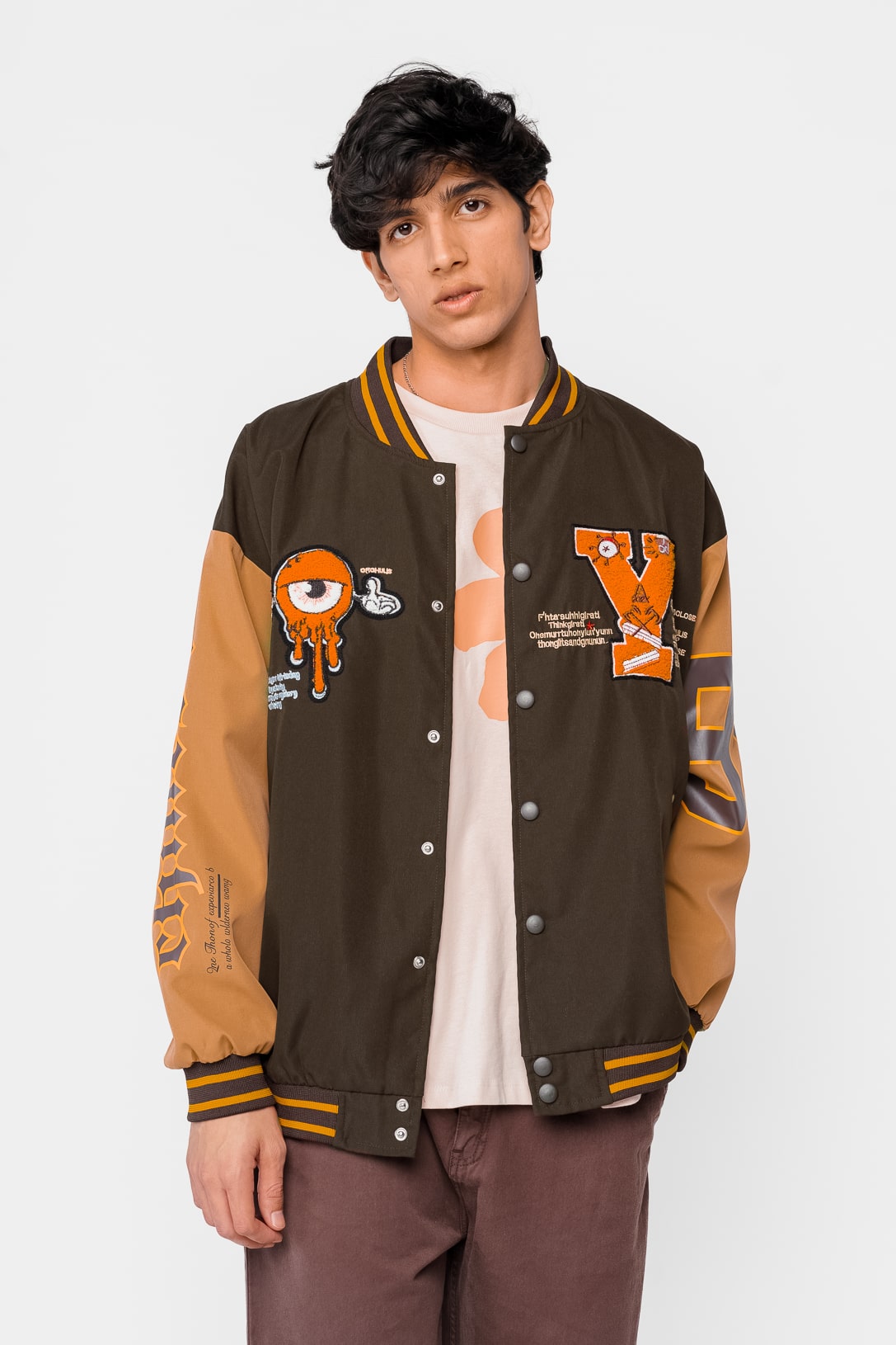 Urban Brown men's Varsity Jacket