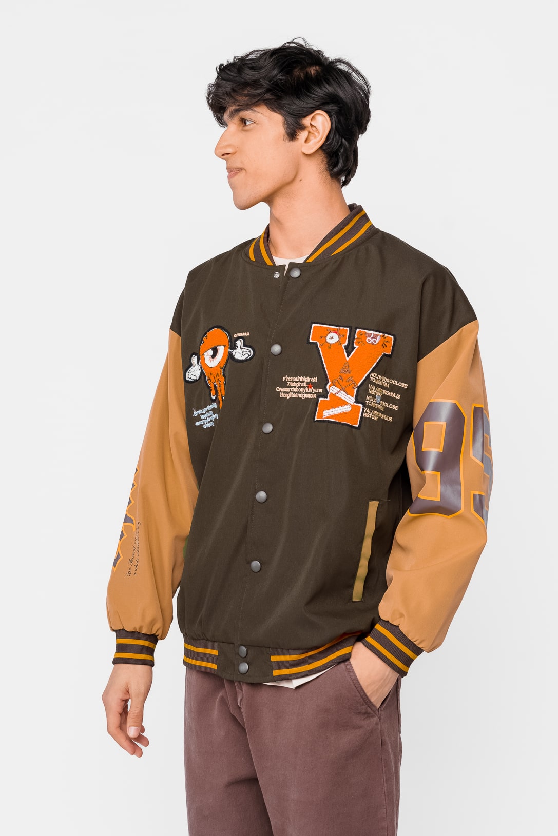 Urban Brown men's Varsity Jacket