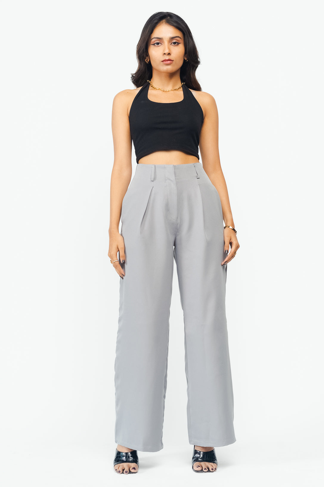 COVERT GREY TROUSERS