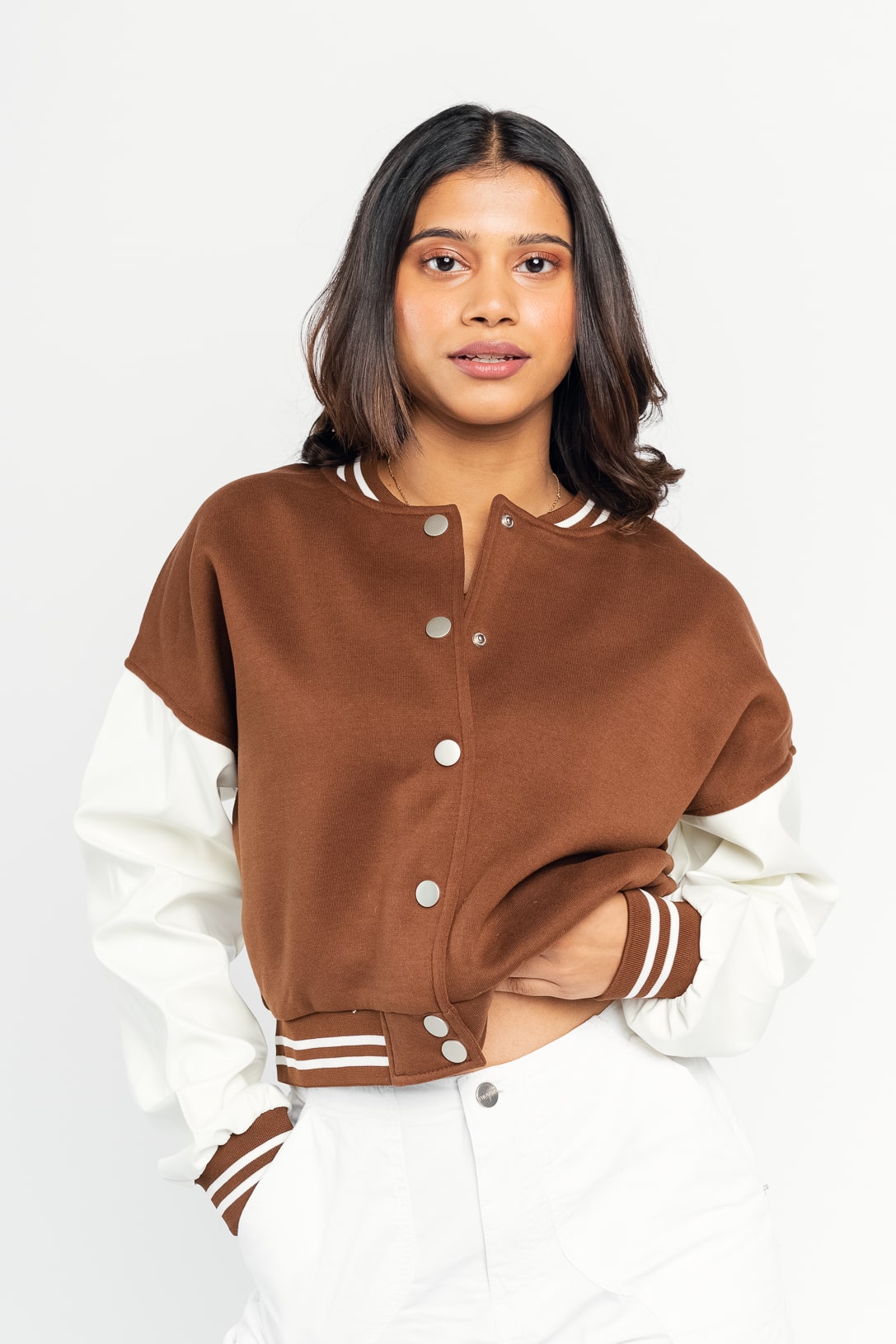 BROWN VARSITY JACKET
