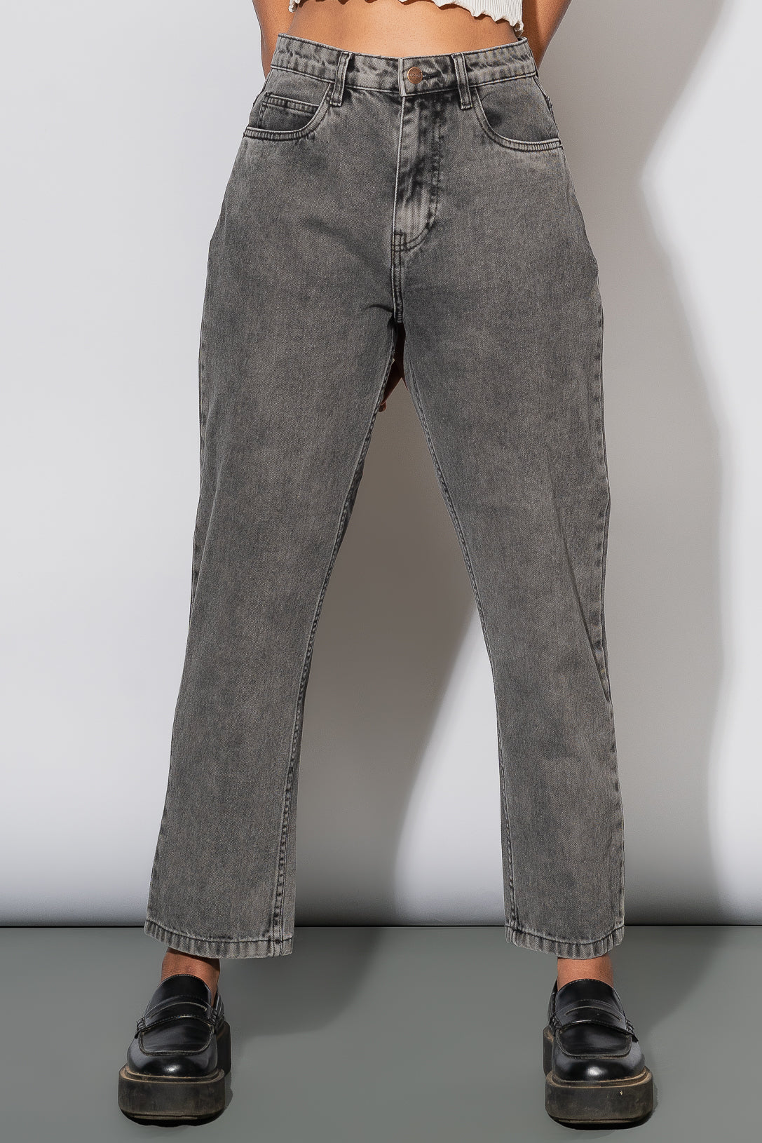 Women's Washed Out High Waisted Denim Jeggings