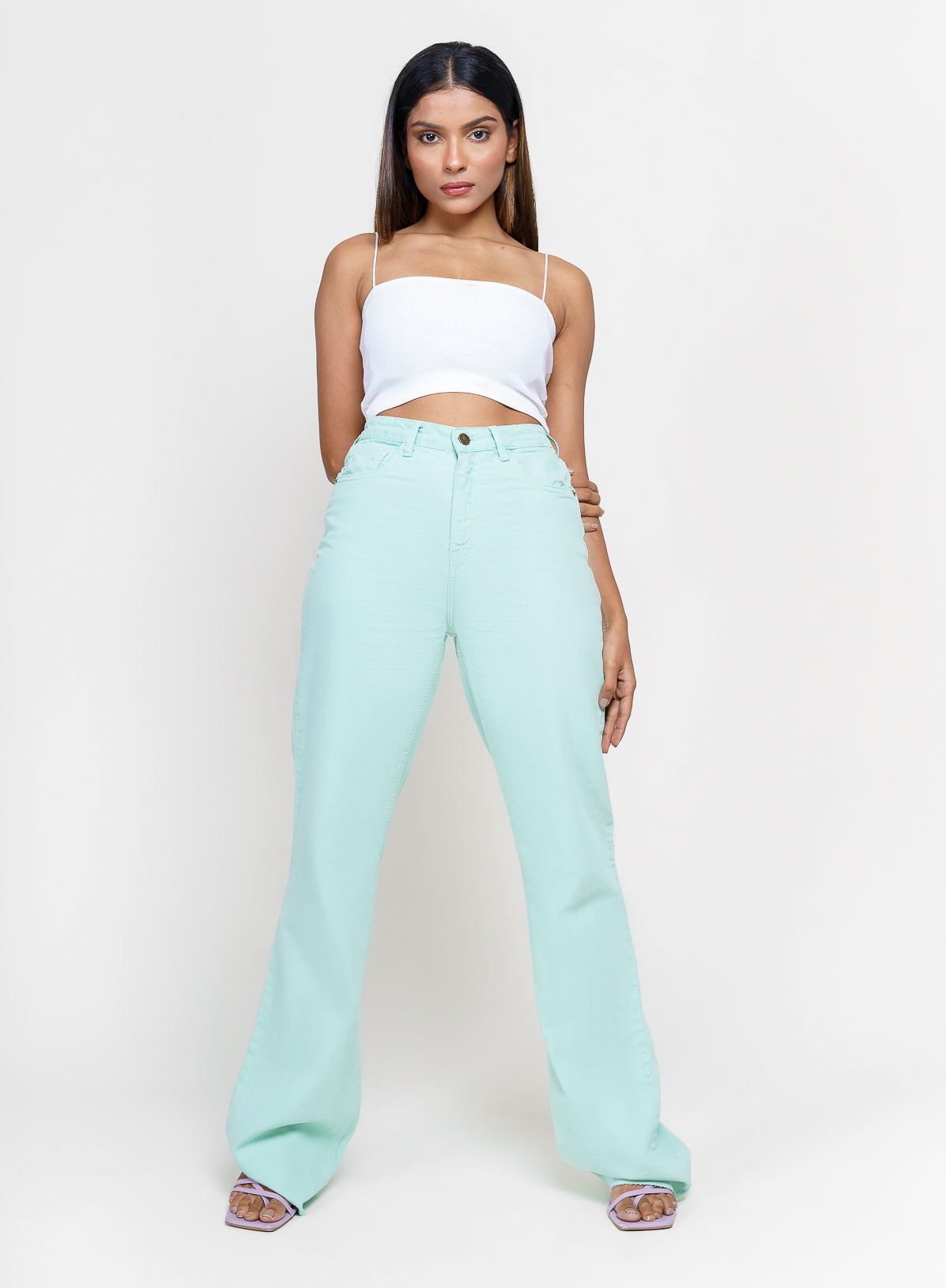 Mint Bootcut Jeans