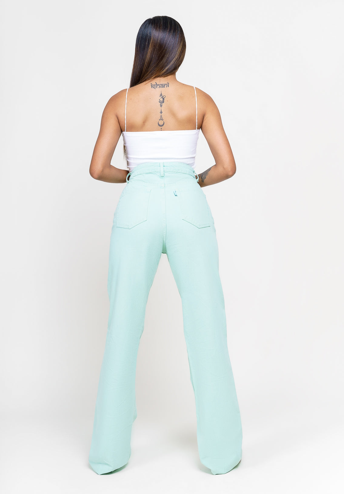Mint Bootcut Jeans