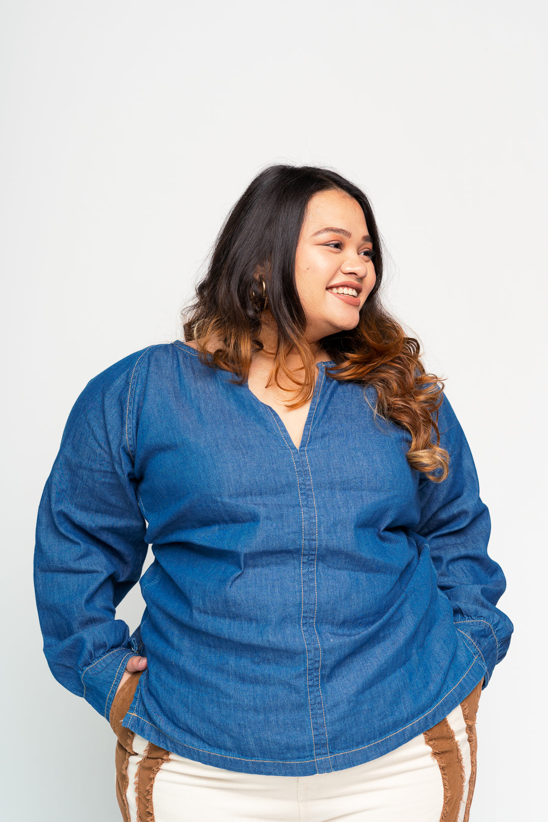 LIGHTWEIGHT DENIM TOP