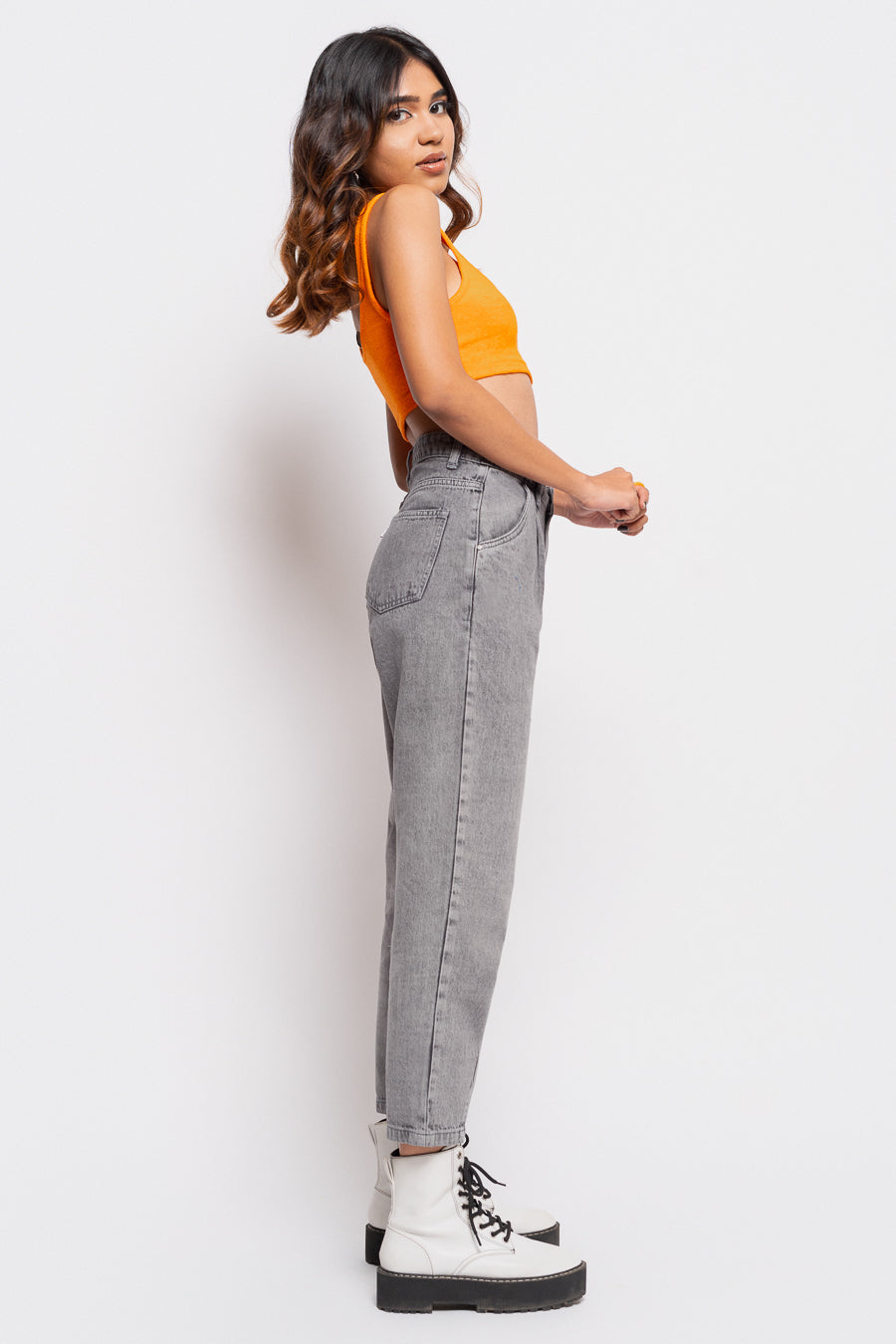 VINTAGE GREY SLOUCHY JEANS