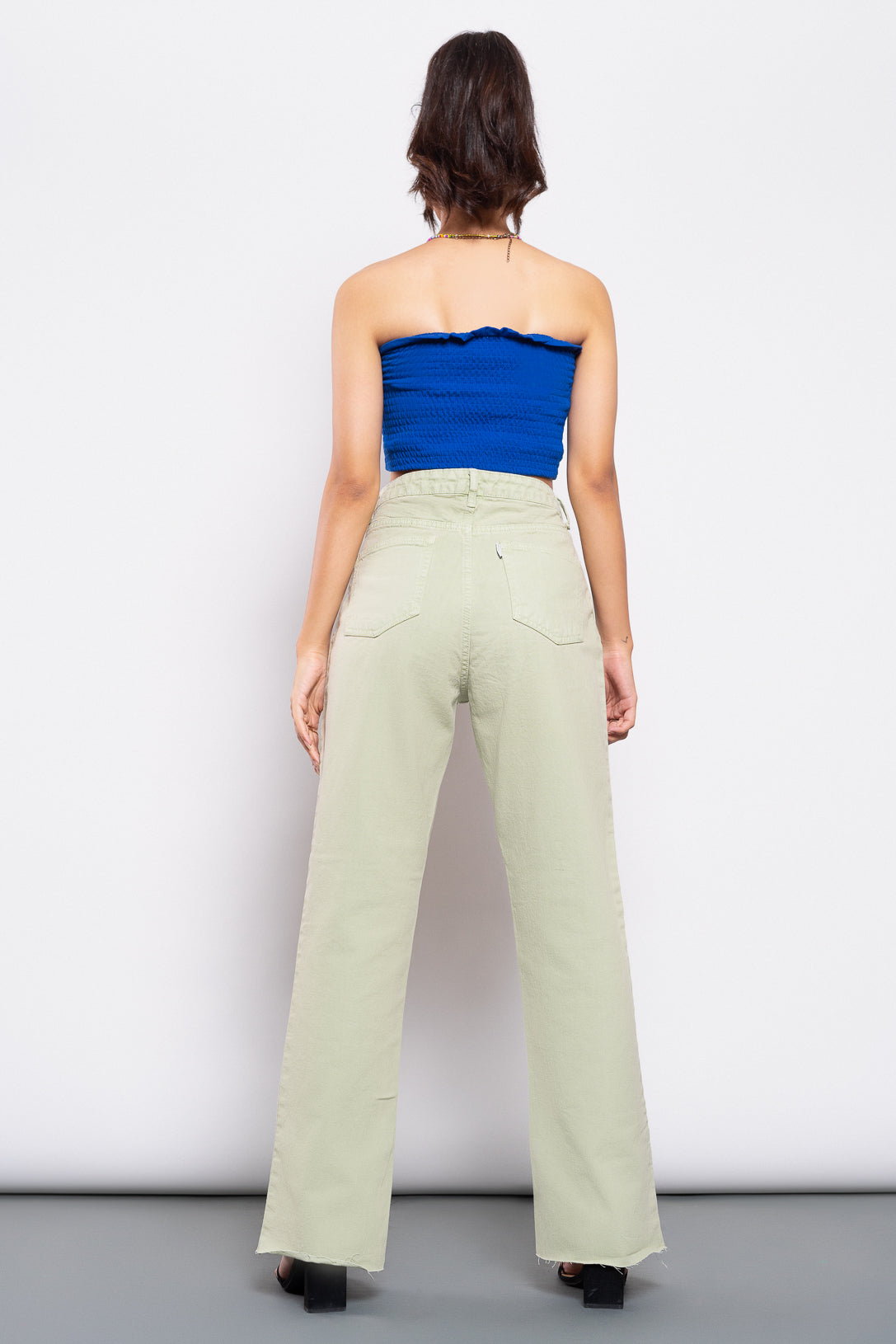 GLACIAL GREEN BOOTCUT PANTS