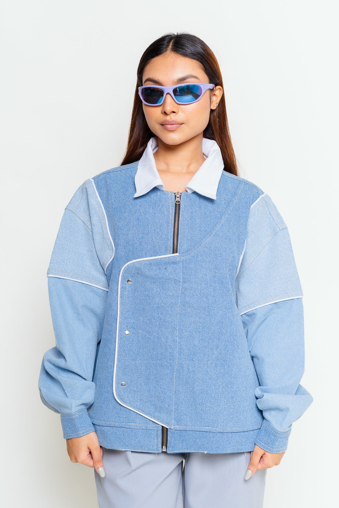 denim play oversized jacket