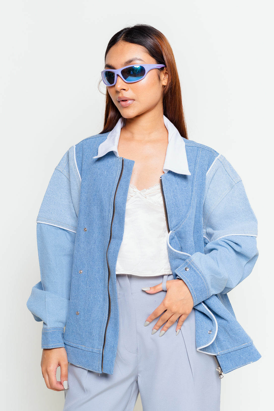 denim play oversized jacket