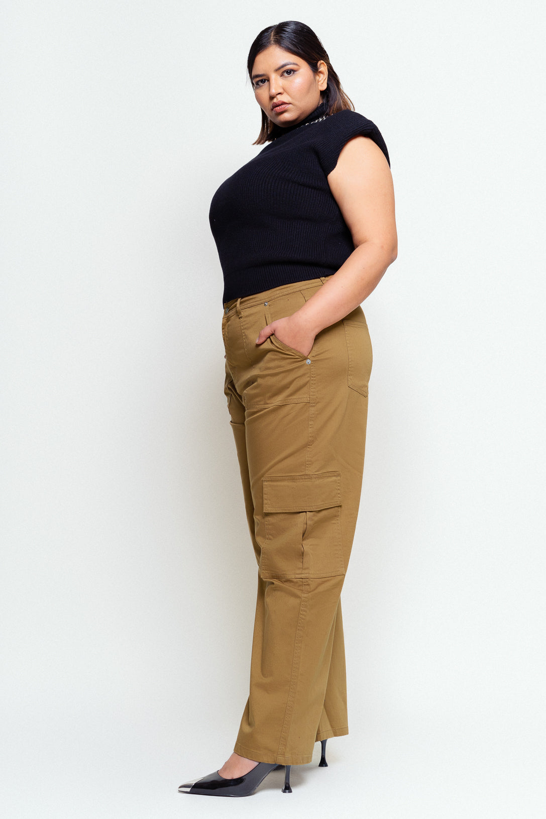 dark sepia cargo jeans