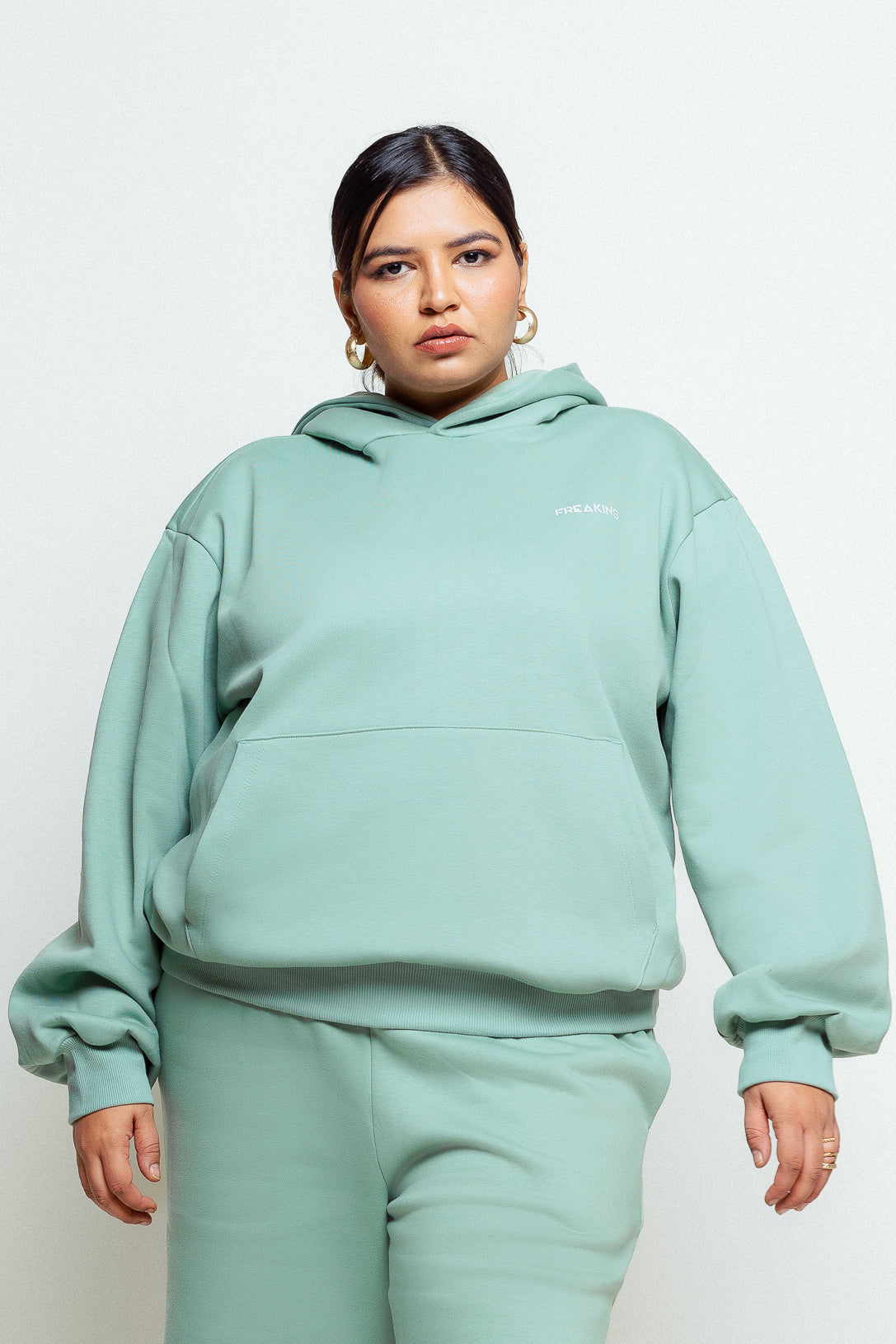LIGHT SAGE FLEECE HOODIE