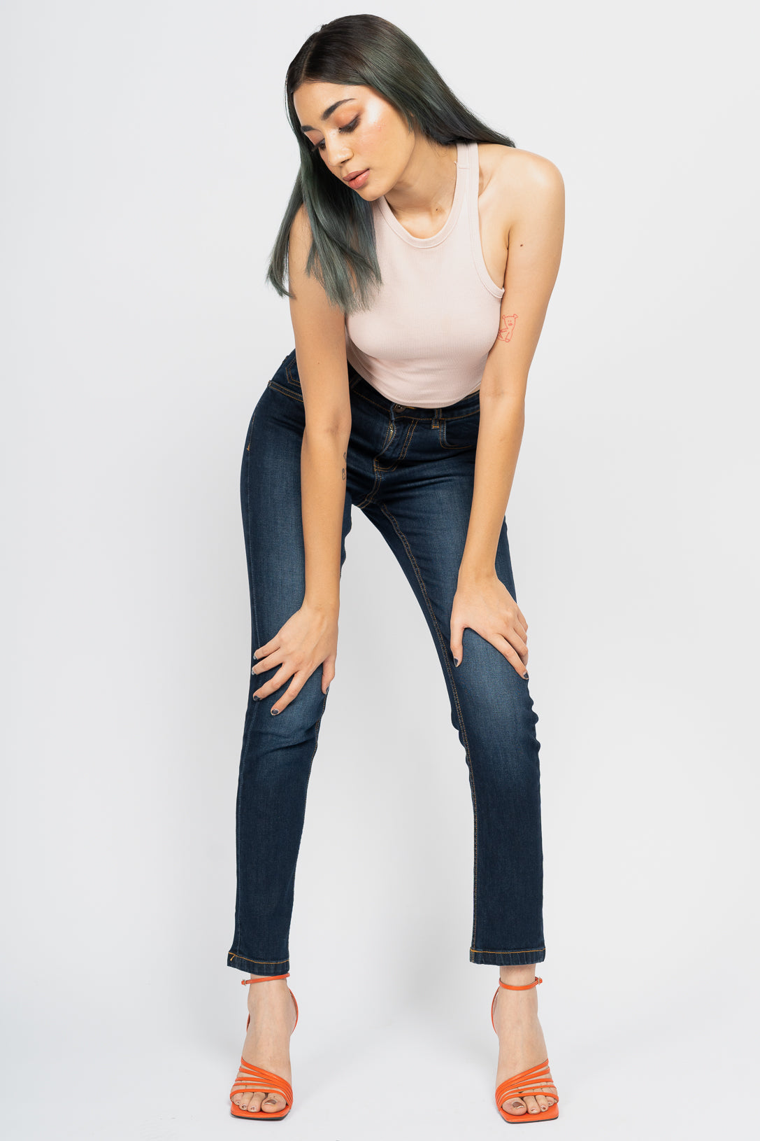 Stone washed slim Jeans
