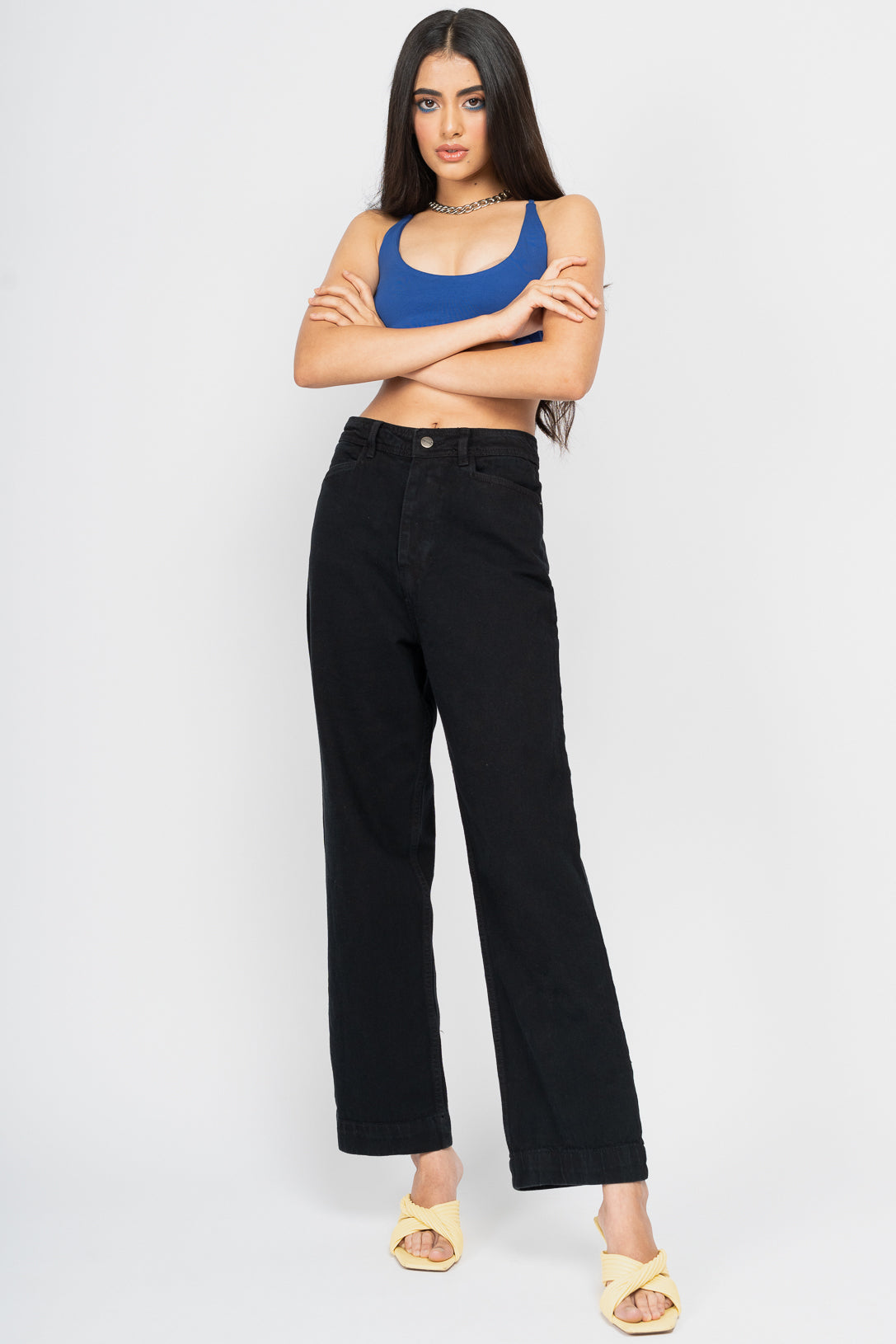 Black Women's Straight Jeans
