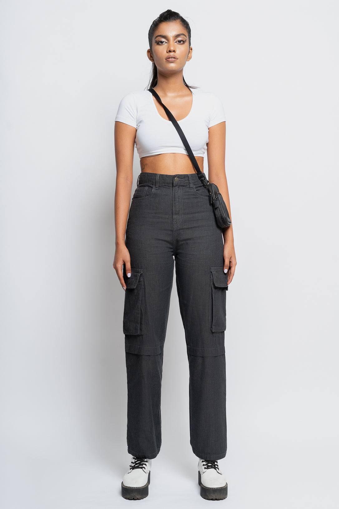 GREY UTILITY PANTS