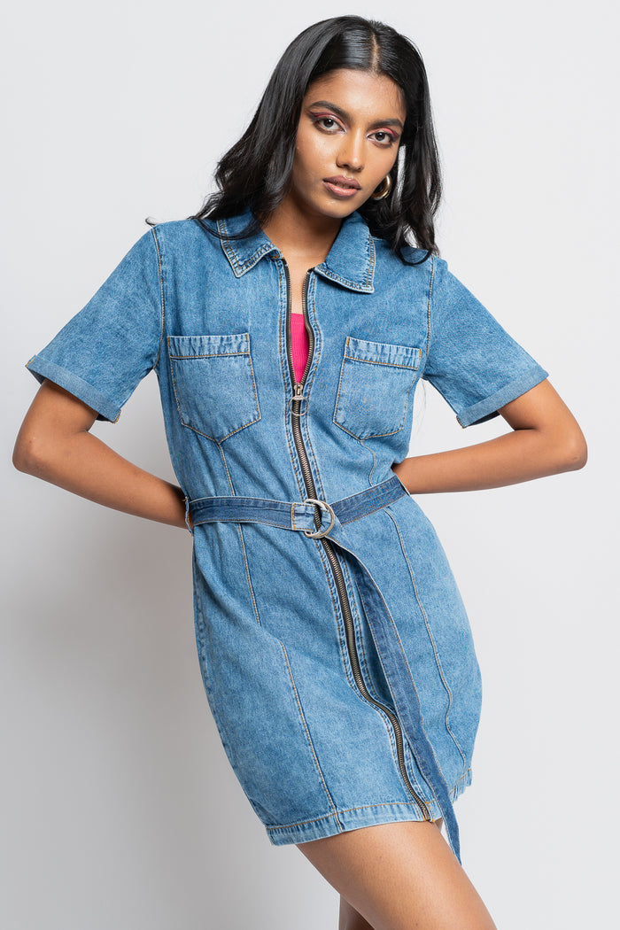 Buy Denim Women's Dresses Online In India FREAKINS