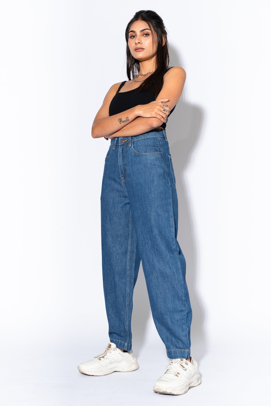 MIDNIGHT BLUE BAGGY JEANS