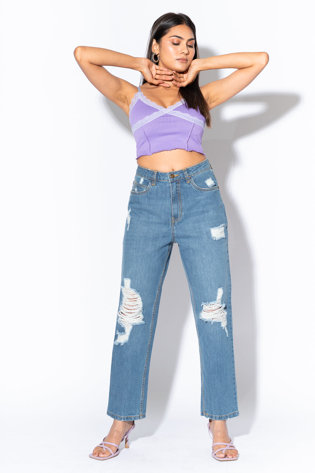 Vintage distressed mom jeans