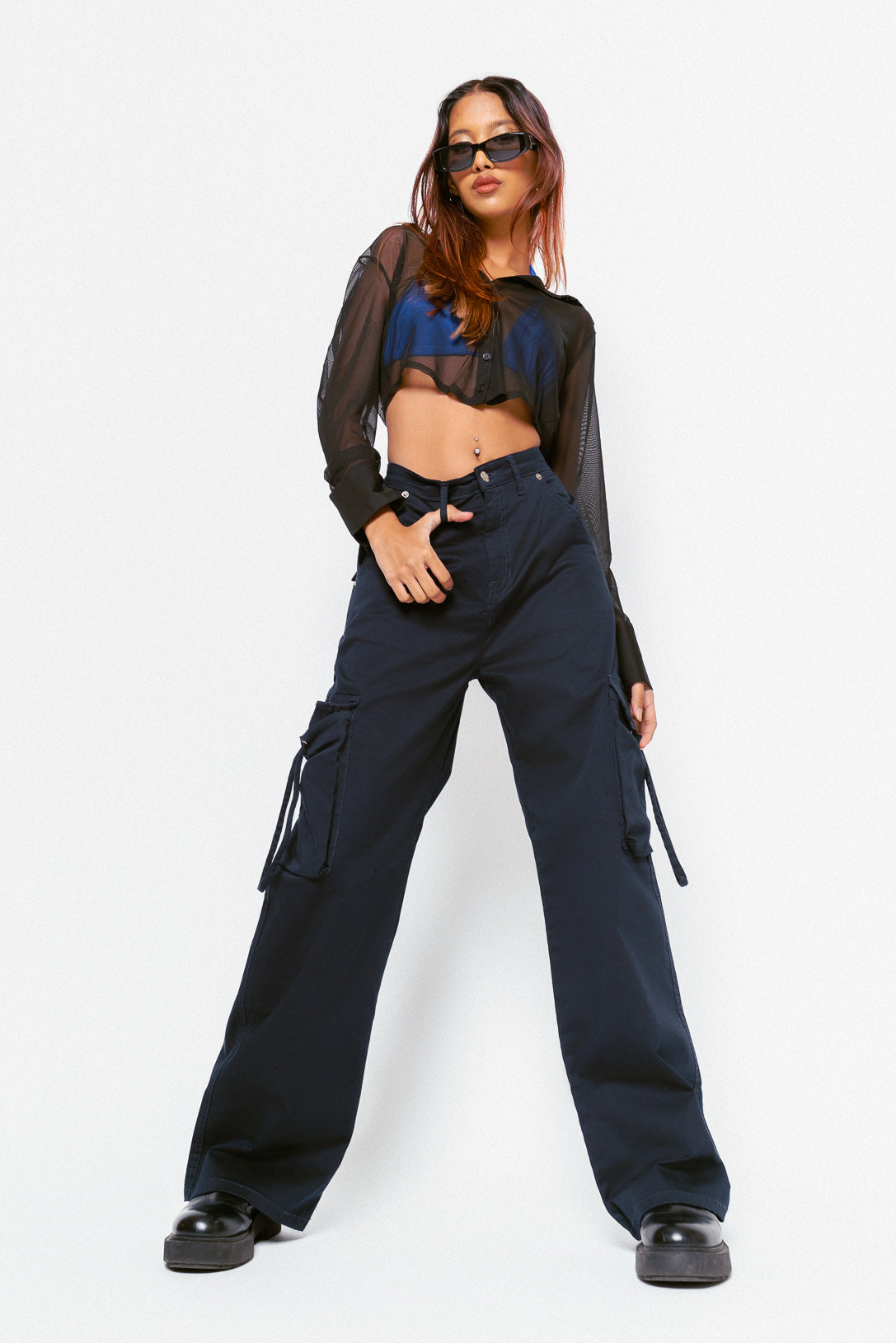 High Waist Cargo Straight Trousers | TALLY WEiJL Online Shop