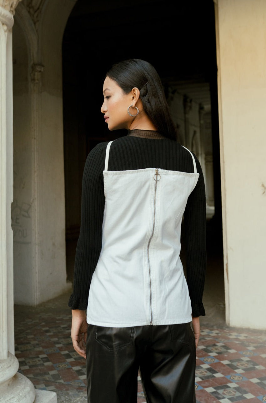 WHITE BODICE TOP